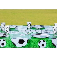 Set 6 Paper Plates Soccer (23cm)
