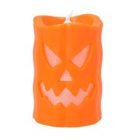 LED Light Candle Orange Pumpkin