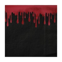 Servietten Halloween Blood Drip Papier 16St. (16x16cm)