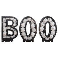 Black BOO Halloween Balloon Mosaic Stand Kit with Cobweb Balloons
