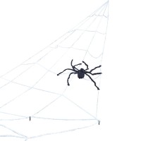Giant Halloween Spider Web Decoration with Large Spider (7 x 5,5 m)