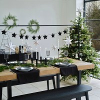 Slinger Kerstmis Kerstboom Zwart Hout (2m)