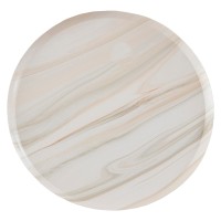 Natural Marble Paper Plates 8pcs. (25cm)