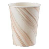 Natural Marble Print Paper Cups 8pcs. (266ml)