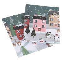 Wrapping Paper - Christmas Scene ( 2 sheets)