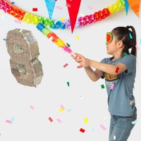 Piñata Chiffre '1' Argent Holographique (40 x 28 x 8 cm)