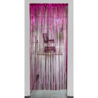 Foil curtain hot pink metallic (200 x 100 cm)