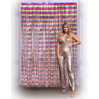 Foil curtain rainbow metallic (200 x 100 cm)