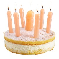 Penis Verjaardagskaarsen - 6 stuks