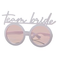 Party Glasses "Team Bride" Weiss
