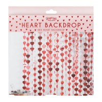 Heart Shaped Valentines Day Party Backdrop (H220cmxB100cm)