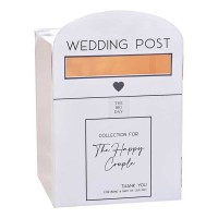 Brievendoos "Wedding Post" Wit (30cm x 16cm x 20cm)