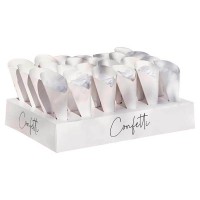 Confetti Cups (32cm x 23cm) - White