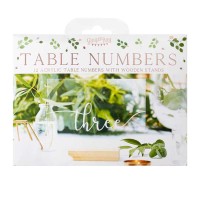 Numéros de Table Bois et Acryl - Set de 12 (17 x 20cm)