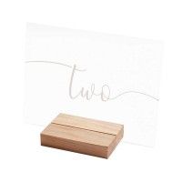 Numéros de Table Bois et Acryl - Set de 12 (17 x 20cm)