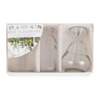Mini Vasen Set Glass - 3 Pc.