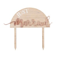 Cake Topper "Just Married" Rose Gold 