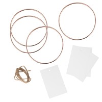 Naamkaartjes met Roségouden Metalen Ringen - Set van 4