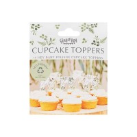 Cupcake Toppers Botanical Babyshower  - 12 pcs. (11,5 x 14cm)