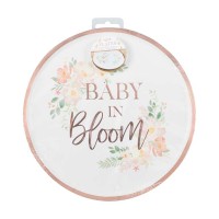 Assiettes en Papier "Baby in Bloom" - 8 pcs. (25cm)