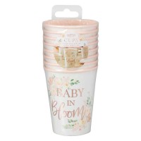 Paper Cups 'Baby in Bloom' - 8 pcs. (266ml)