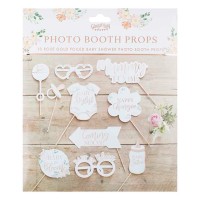 Photobooth Props "Baby in Bloom" Rose Gold - 10 pc.