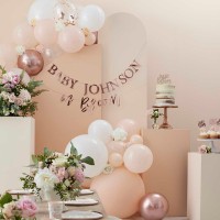Photobooth Accessoires "Baby in Bloom" Rose Doré - 10 pc.