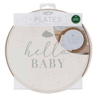 Paper Plates Eco 'Hello Baby' - 8 pcs. (25cm)