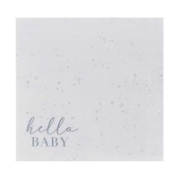Paper Napkins 'Hello Baby' Neutral - 16 pcs. (33 x 33cm)