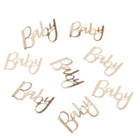 Confettis de Table "Baby" Doré - 14g (3,5 x 5cm)