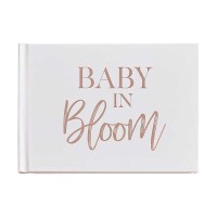 Gastenboek 'Baby in Bloom' Rozegoud (16 x 22cm)