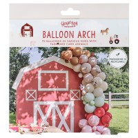 Farm Party Balloon Arch with Card Animals