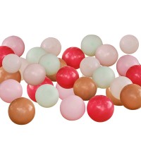 Mini Ballonnen (12cm) Set voor Ballonstand Mozaiek, Nude, Rood, Groen & Bruin - 40 stuks