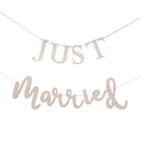 Buchstabengirlande "Just Married" Holz (2x 1,5m)