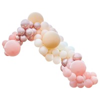 DIY Arc de Ballons Rose Doré Chrome & Nude