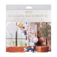 DIY Pakket Ballonboog Marmer, Blauw & Goud Chroom