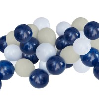 Mini Ballonnen (12cm) Set voor Ballonstand Mozaiek, Blauw - 40 stuks
