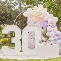 Mini Ballonnen (12cm) Set voor Ballonstand Mozaiek, Roze, Grijs & Lila - 40 stuks