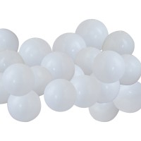 Mini Ballonnen (12cm) Set voor Ballonstand Mozaiek, Wit - 40 stuks