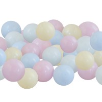 Paquet de Ballons pour Support de Mosaïque, Pastel - 40 pcs.