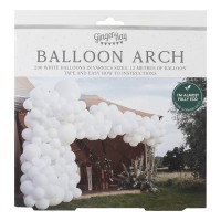 All White Balloon Arch - 200 Balloons