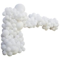 All White Balloon Arch - 200 Balloons