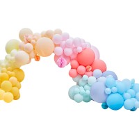 DIY Balloon Arch Kit with Paper Honeycombs - Bright Rainbow