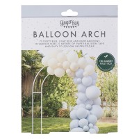 DIY Balloon Arch Kit Blue, Cream & White