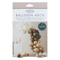 DIY Arc de Ballons Taupe, Brun & Pêche