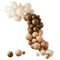 DIY Balloon Arch Kit Taupe, Brown and Peach