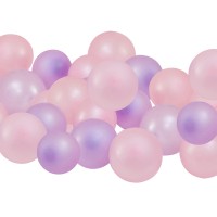 Mini Ballonnen (12cm) Set voor Ballonstand Mozaiek, Roze & Lila Pearl - 40 stuks