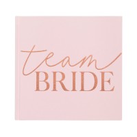 Gastenboek 'Team Bride' Blush Roze