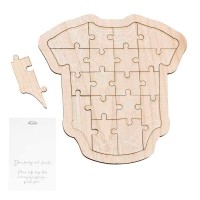 Alternatief Gastenboek 'Baby Shower' Puzzle Hout (31,5 x 32,7cm)