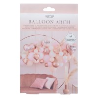 DIY Balloon Arch Kit Hen Party - Pink, White, Peach & Rose Gold
